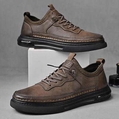 Handgefertigter Bequemer Herren-Skate-Schuh Schnürung Herren Mode-Sneaker Heißer Verkauf Leder Mode-Schuhe Herren All-Match Herren Freizeitschuhe