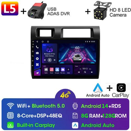 9" For Toyota Pickup Land Cruiser LC 70 79 Series 2007-2020 Android 14 Autoradio Wireless Carplay Multimedia Player Radio DVD