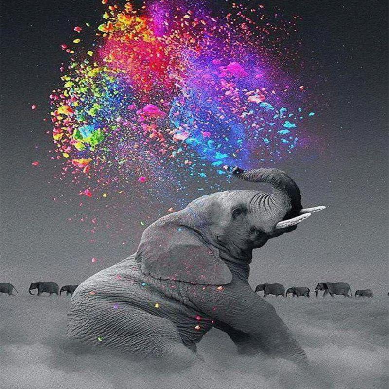 Cat Tiger Elephant DIY 5D Full Drill Diamond Painting Embroidery Cross Stitch