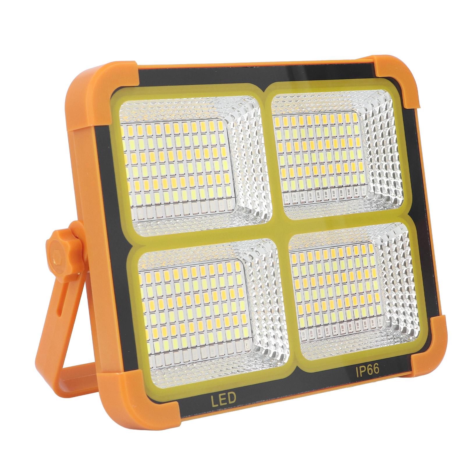 

100 Вт солнечный рабочий светильник 4-х скоростной регулируемый IP66 портативный солнечный прожектор для аварийного гаражного пруда