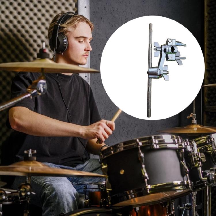 Double Drum Clamp Rotating Double Percussion Bracket Cowbell Mounting Clamp Hardware for Quick Assembly Enduring