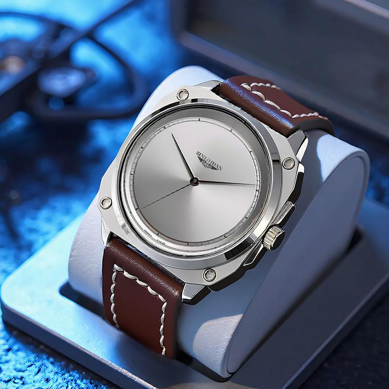 JYL Men's Watch Business Sports Casual Leather Band