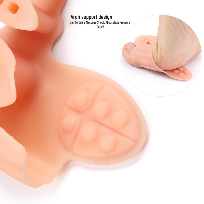 Three-Hole Toe Separator: Thickened Arch Support, Shock-Absorbing Massage Insole for Forefoot and Soft Bunion Correction