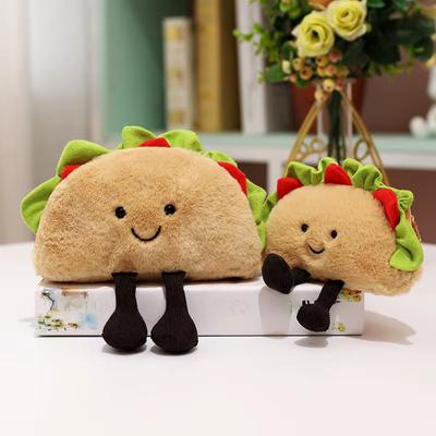 Simulation Cartoon Mexico Taco Plush Toys Stuffed Bubble Tea Pillow Soft Fruit Drink Doll Sofa Cushion Birthday Gift Present