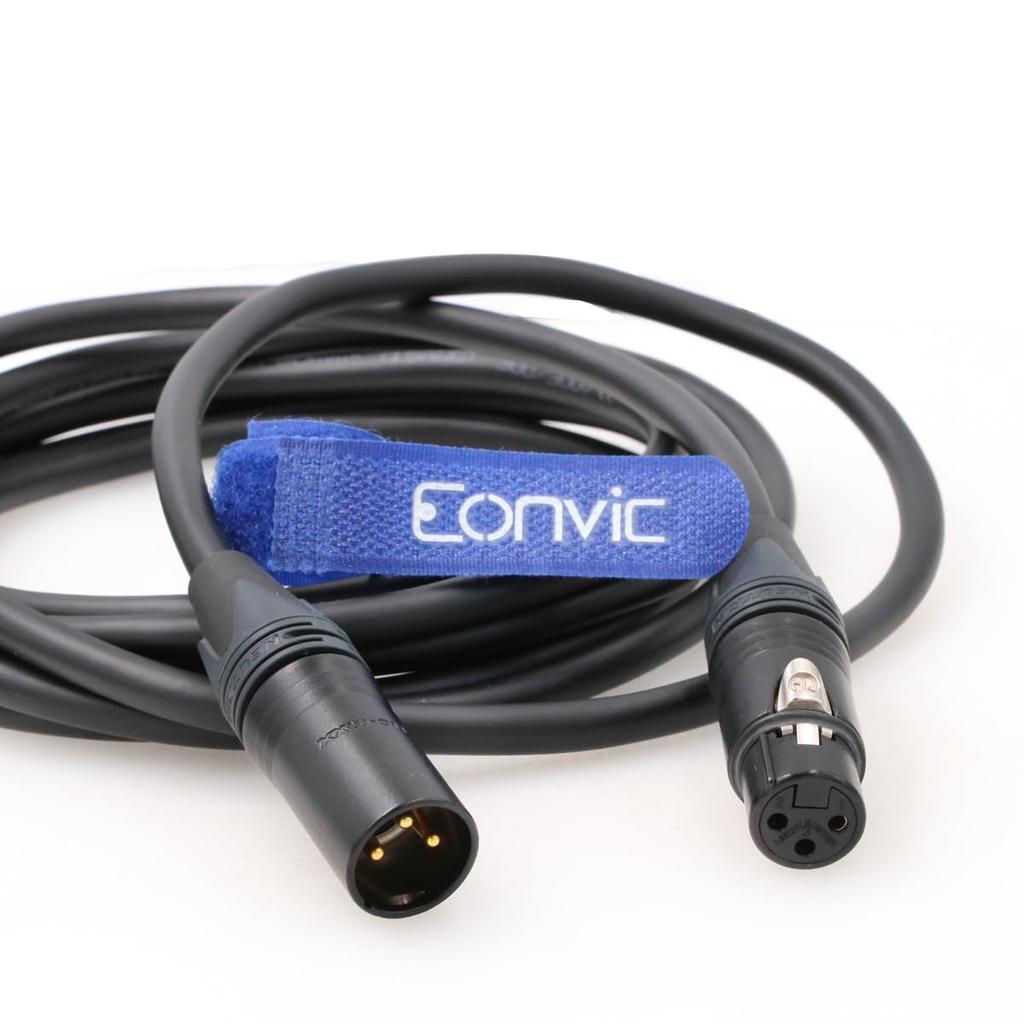 24V DC Power Cable for Eonvic LED Lights, Neutrik 3-Pin XLR Female To 3-Pin XLR Male (3M)