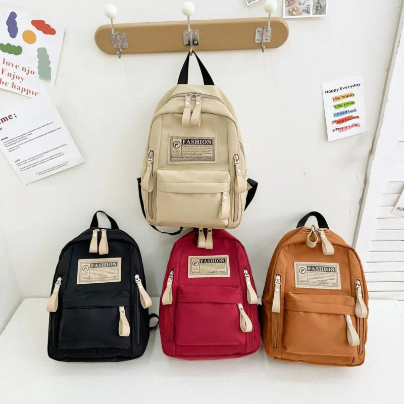 2024 Children School Backpack Lightweight Kindergarten Backpacks Simple Canvas Bag For Boys Girls Fashion Schoolbag Kids Bags