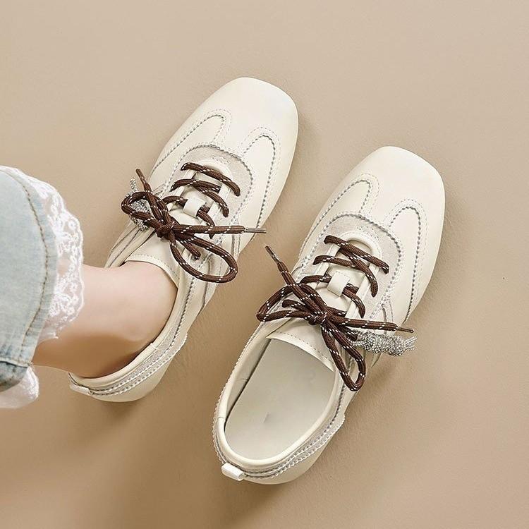 Yueyu retro boty s měkkou podrážkou ve stylu Forresta Gumpa 2025 podzimní nové všestranné šněrovací německé tréninkové boty dámské ležérní sportovní boty