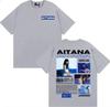 Sängerin Aitana Cuarto Azul Album Tour T-Shirt 2026 Sommer Neu Unisex Damenmode Lässig 100% Baumwolle Ästhetisches Oversized T-Shirt