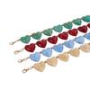 Women Resin Geometric Heart Beaded Collar Necklace Trendy Lightweight Party Jewelry Gift for Girlfriend Birthday