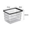 Yamazaki Tower Laundry Wire Basket, Medium, Black, Approx. W41 x D30 x H26.5cm, with Handle, 3161