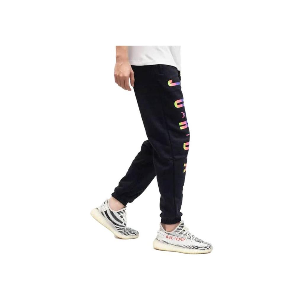Jordan Sport DNA Fleece Joggers with Colorful Logo Weave Men Bottoms Black CU9147-010