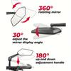 2pcs HD Wide Angle Bike Rearview Mirrors - 360° Adjustable, Fit for Electric Scooters, Ebikes, Motorcycles & Mountain Bikes