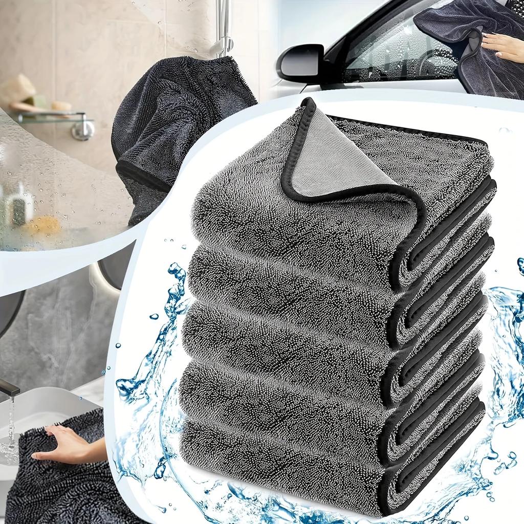 Super Absorbent Microfiber Cleaning Cloth -1/3/5/10 Pack, Multi-purpose Kitchen and Car Towel, Reusable Dust Removal Cloth