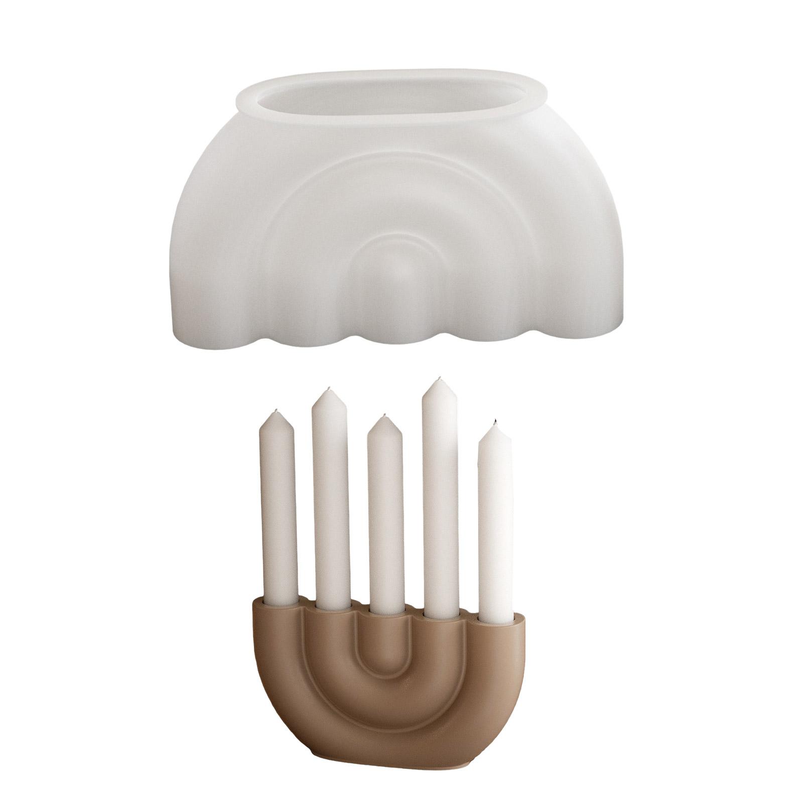 

Многоцелевой прочный силиконовый U-образный подсвечник, набор форм, портативный для резиновых гипсовых поделок, разные размеры 5