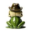 Halloween Skull Frog Figurine, Small Resin Frog Sculpture, Collectable Spooky Frog Ornament for Home Office Table Shelf Decor