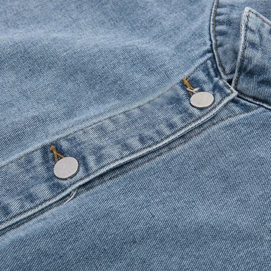 Men Summer Denim Vest Coat Lapel Sleeveless Solid Color Denim Waistcoat Single Breasted Large Pockets Design Washed Cargo Waistcoat