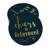 Inkdotpot Pack Of 100 Real Gold Foil Paper Tags Cheers To Retirement Favor Hang