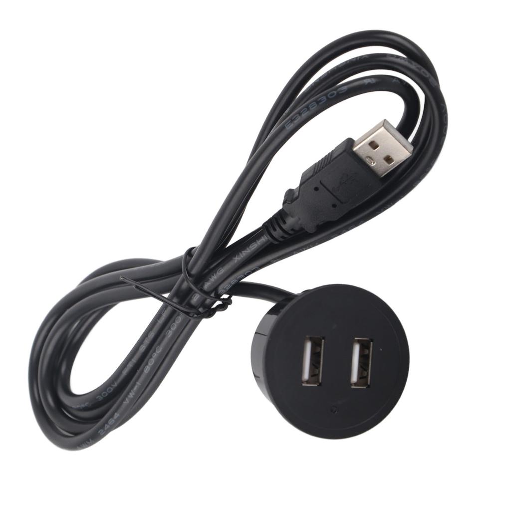 2 USB Charging Socket with 1.5m Cable Embedded Installation 5V 1A Multipurpose for Mobile Phone