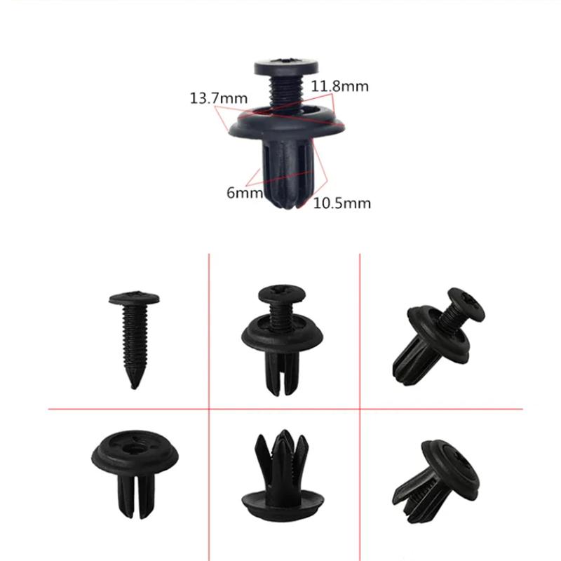 20 Stück Passend für 5MM 6MM 8MM Loch Universelle Auto Stoßstangen Befestigungsklammern Kunststoffschrauben Halteklammern Auto Kotflügel Kofferraum Schmutzfänger Clips
