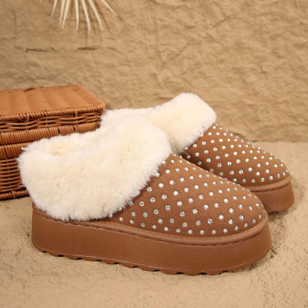 Fashion versatile Korean version of women's cotton shoes 2025 autumn and winter new foreign style Internet celebrity comfortable warm non-slip cotton