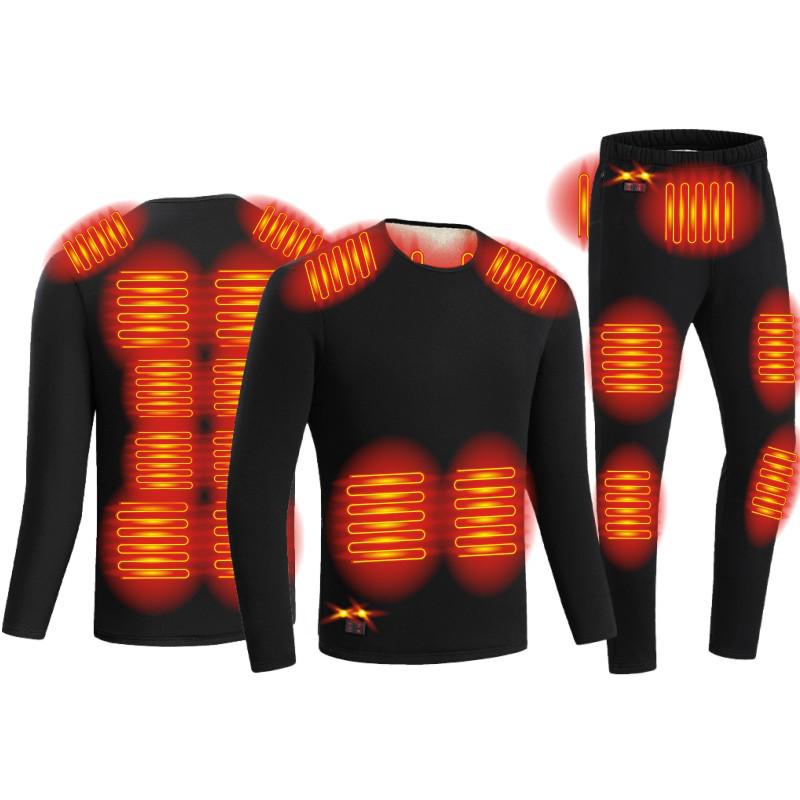 Men's Graphene Heated Vest & Trousers Set - USB-Powered, Safe, Smart Heating