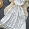 Runway Elegant Formal Luxury Evening Dresses Women Summer Embroidery Lace Short Dress Female Hollow Out Crochet Short Dress