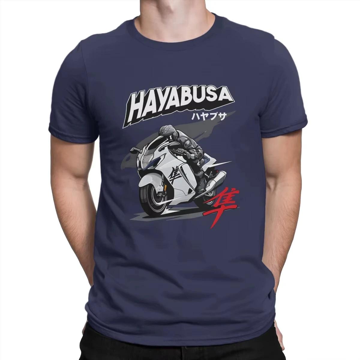 

Крута чоловіча футболка Hayabusa Vintage Tees з коротким рукавом та круглим вирізом, бавовняна футболка з коротким рукавом, мотоциклетна футболка, футболки оверсайз XL