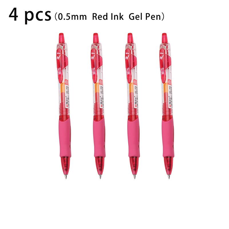 M&G 4pcs/8pcs 0.5mm Black Blue Dark Blue Red Ink Gel Pen Signing Pen School Supplies Office Supplies Stationery Gift