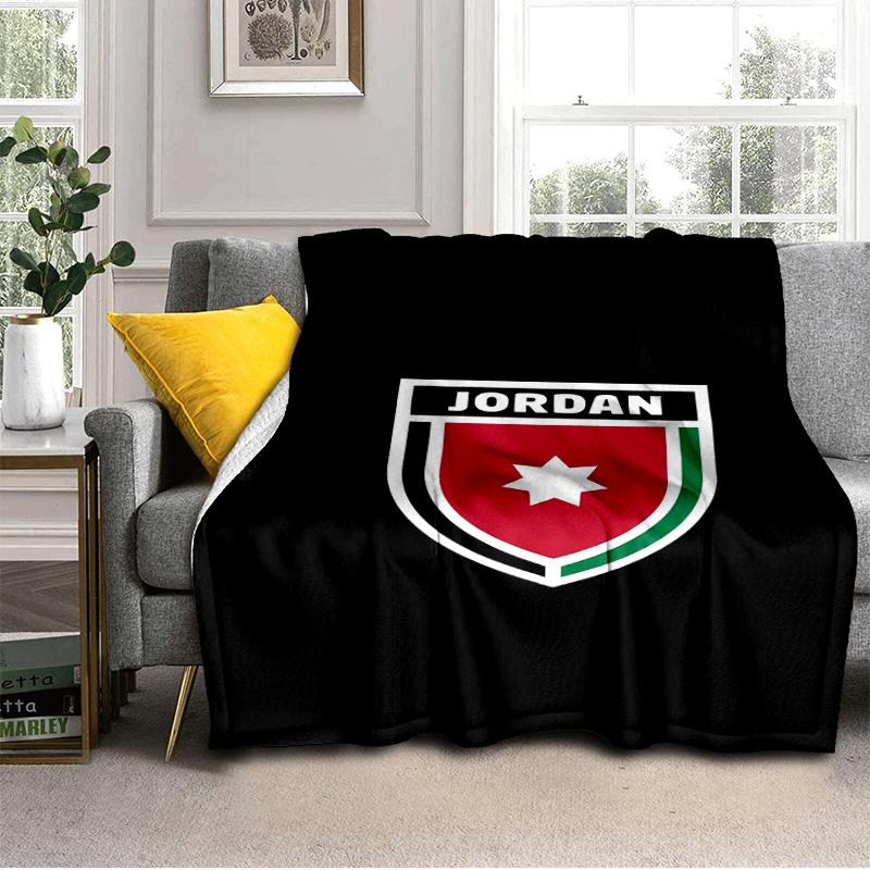 Jordanian football Design Blanket Suitable for Sofas, Beds, Offices, And Camping - Perfect Gift for Halloween Christmas