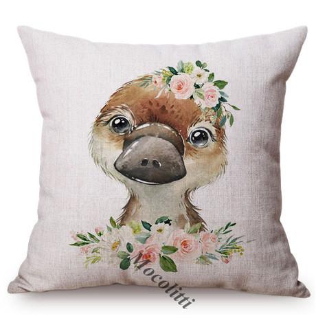 Nordic Animals Koala Duckling Bunny Pillow Case Cute Birthday Gift Kid'S Room Sofa Decoration Car Linen Cushion Cover Cojines