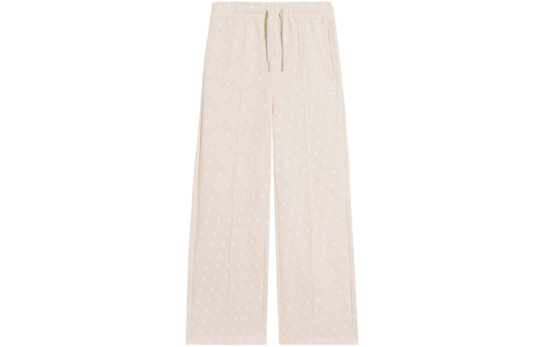 Li Ning Sports Trendy Collection Knitted Sweatpants Women s White AKLS632-5 XL