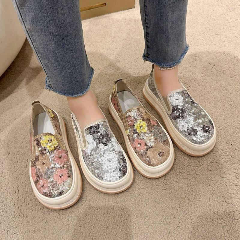 New Casual Single Shoes Gypsy Students Versatile Breathable Comfortable Home Casual Muffin Shoes