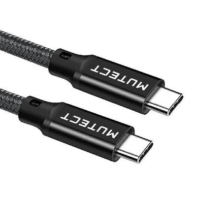 MUTECT USB PD C auf Nylon Kompatibel mit iPhone MacBook Galaxy und Anderen Geräten Typ-C Kabel, Kompatibel, 100W/5A Ultraschnelles Laden, C, Geflochten,