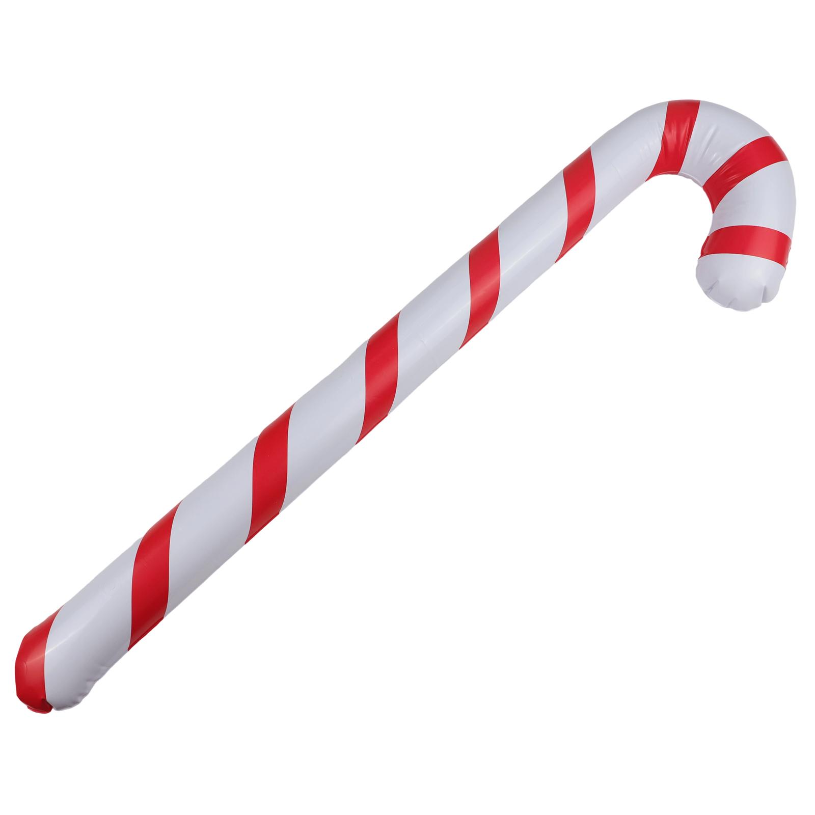 

Set of 10 inflatable Christmas canes PVC material bright colors cheerful decoration for parties stores and home use blue