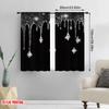 Flat Printing Shiny Silvery Water Drops Print Curtains Bedroom Office Kitchen Living Room Study Home Decor Curtain Set Of 2 Made Polyester Washable