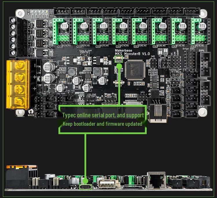 MKS Monster8 V1.0 8-Axis 3D Printer Main Control Board