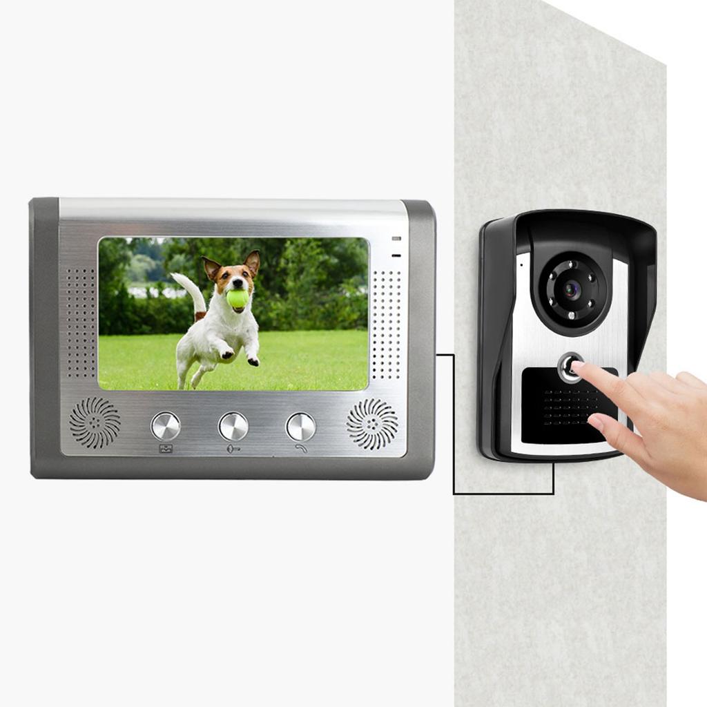 7inch Wired Rainproof Video Intercom Doorbell IR Camera Monitor Door Phone