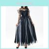 Elegant Vampire Bride Costume For Women Featuring Comfortable Long Skirt For Role Play