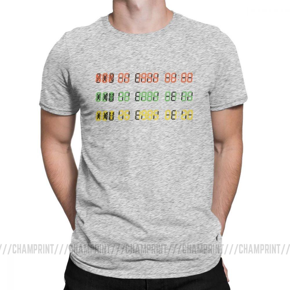 Time Circuits T Shirts Men Back To The Future Short Sleeve Tee Shirt Round Neck