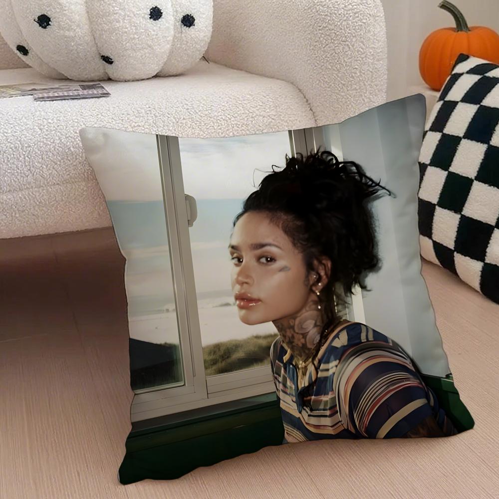American Singer K-Kehlani Ashley Parrish Cushion Cover Throw Pillow Cover Hidden Button Durable Polyester Chair Cushion