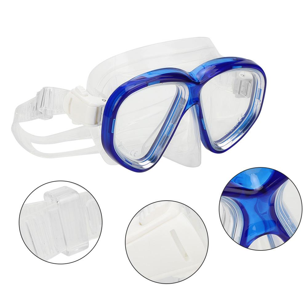 MK‑503 Adult Diving Goggle Silicone Face Shield Glasses Snorkeling Equipments Blue
