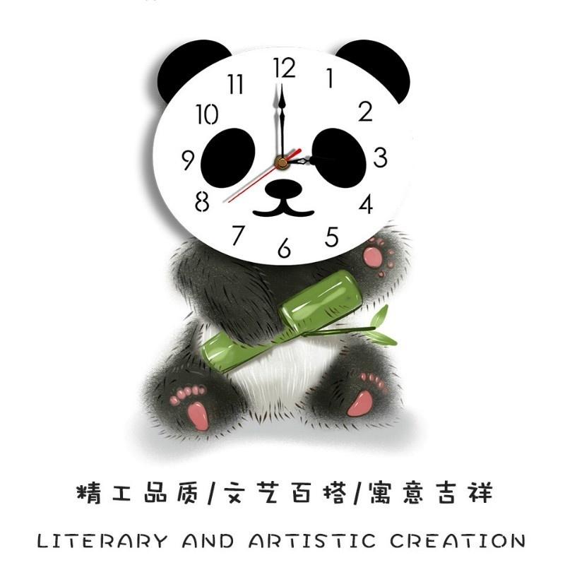 Cartoon Wanduhr Acryl Uhr Nationalschatz Panda Niedlich Minimalistisch Haus Wanduhr