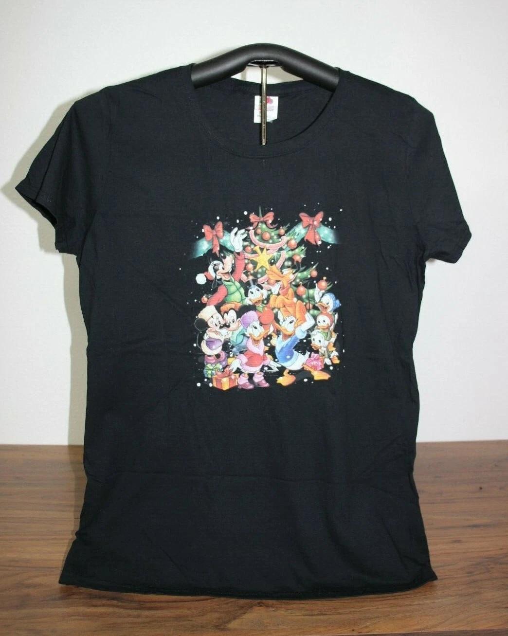 

Mouse and his Friends Celebrating Christmas 100% Cotton T-shirt Mens Tees Top Ladies 2XL, Black S