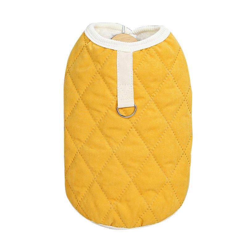 Spring New with Leash Puppy Dog Cotton-padded Coat Winter Thickened Warm Vest Than Bear Teddy Cat Pet Clothes