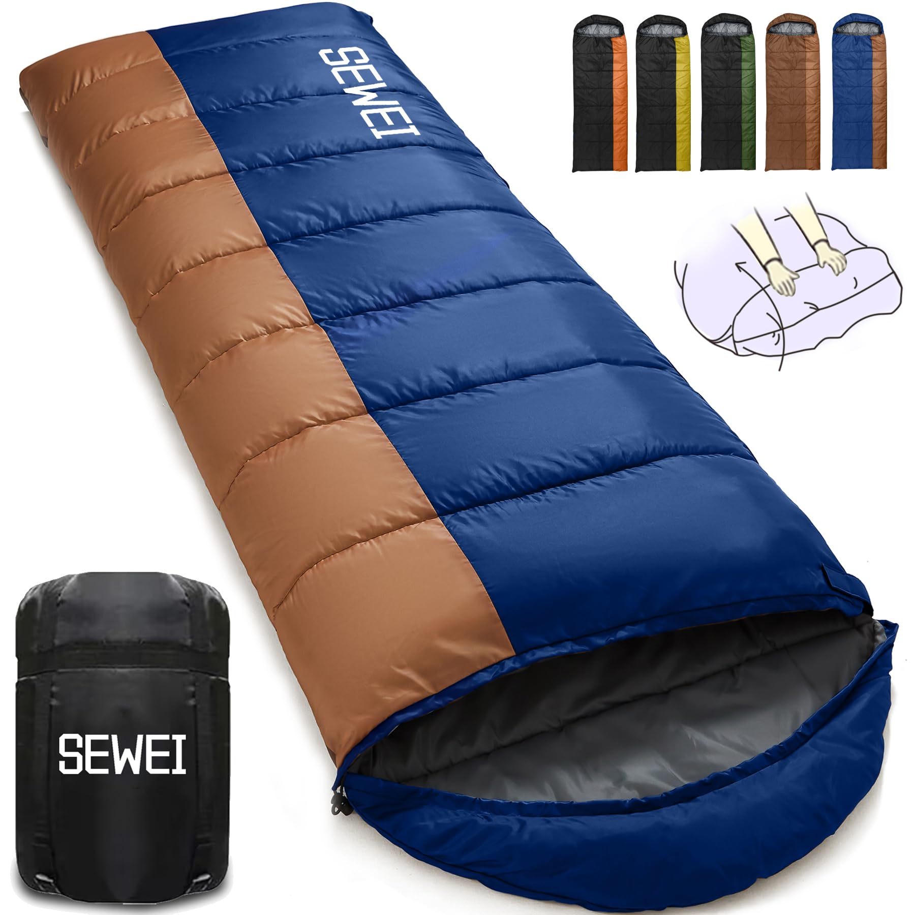 

Спальный мешок-конверт Холодостойкий Теплоизоляционный для Всех Легко для Горного Сна при Катастрофе Горный Полностью Можно Использовать в и Поставляется с Хранением