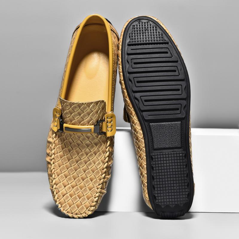 Pantofi sport de lux pentru bărbați, brand de lux, model Peas, 2024, primăvară și toamnă, la modă pentru bărbați, mocasini, talpă moale, leneși, pantofi slip-on, la modă, casual, pentru conducere