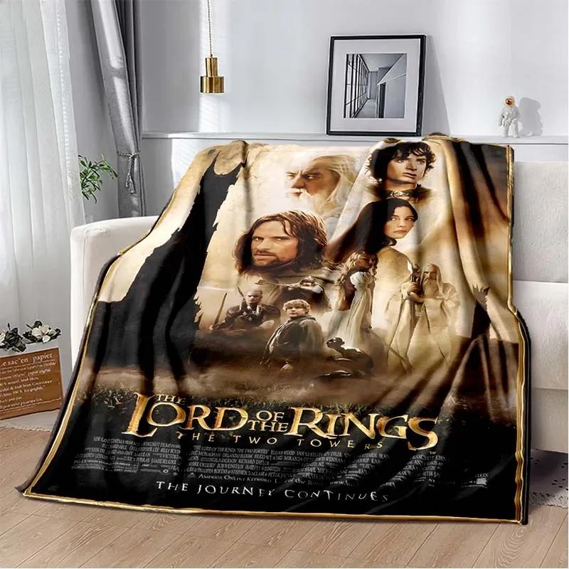 2025 New Fashionable L-Lord of the Rings Printed Blanket Hotel Office Comfortable Warm Sofa Bed Soft Blanket Gift Picnic Blanket