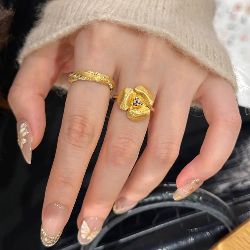 Boutique Copper Unique Ring For Stylish Women With Inlays Beautiful