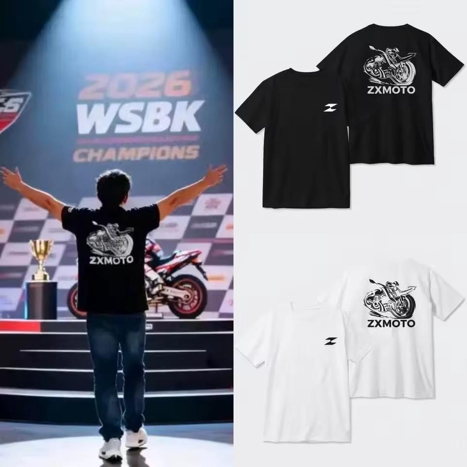 ZXMOTO Surrounding Motorcycles Enthusiasts Pure Cotton T-Shirt for Men's Clothing and Women's Summer Version 2026 New T Shirt