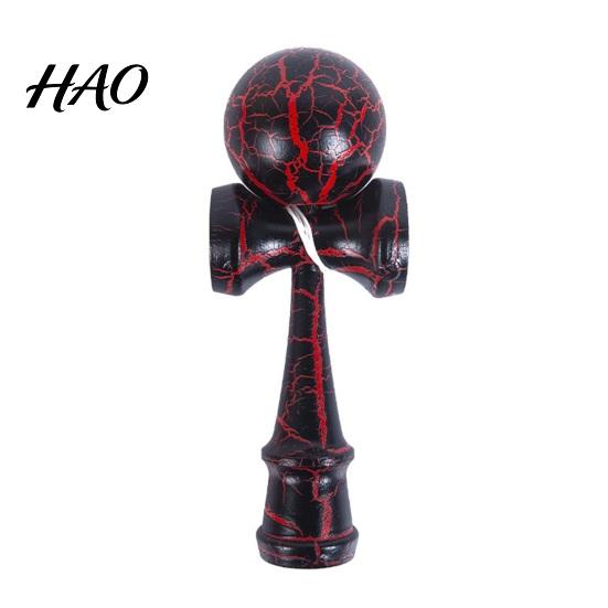 Street Performance Prop Solid Wood Kendama Ball Catch Toy, Professional Balance Durable Grip Classic Skill Fidget Toy for Focus Game, Hand Eye